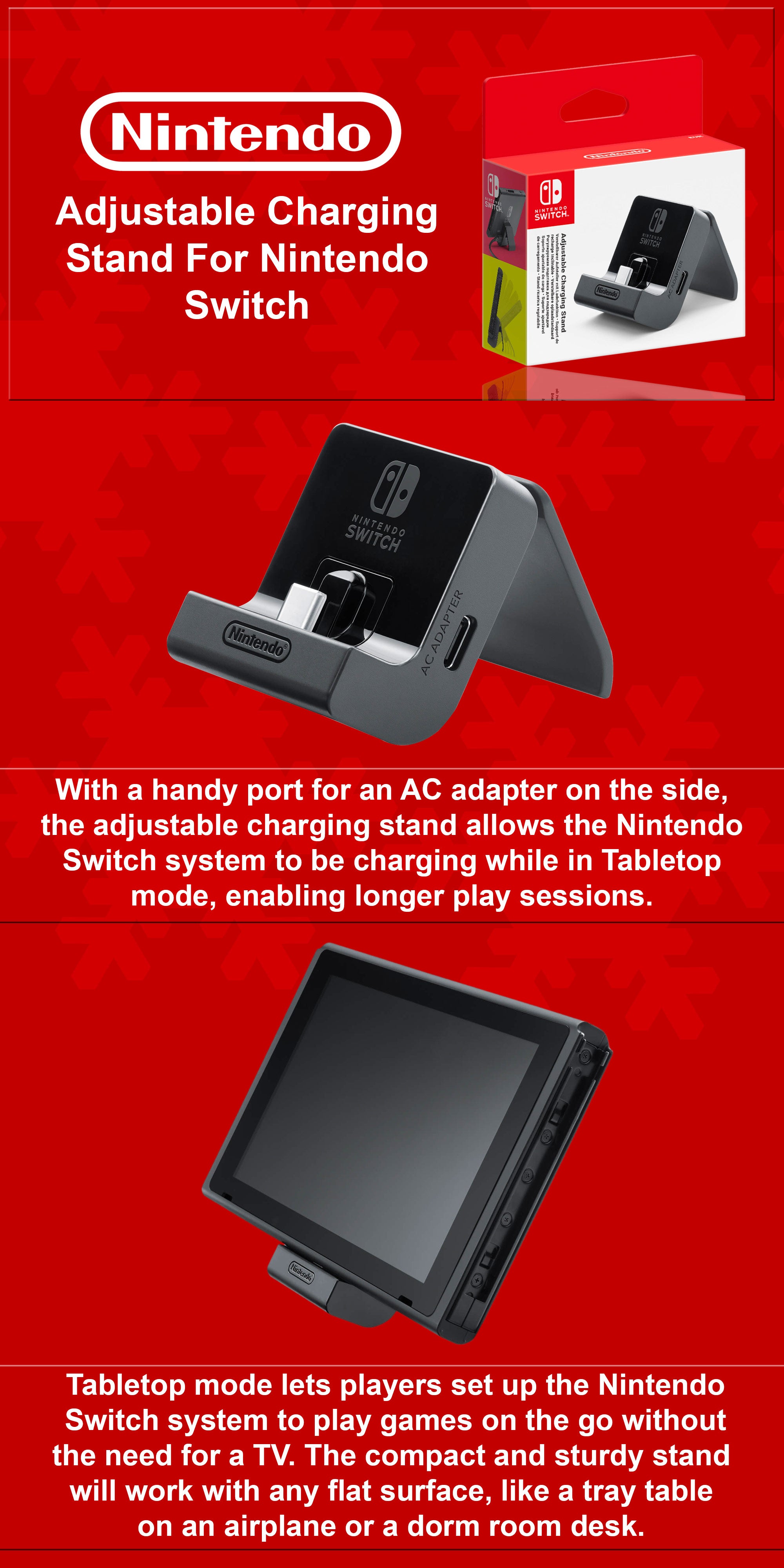 Adjustable Charging Stand For Nintendo Switch