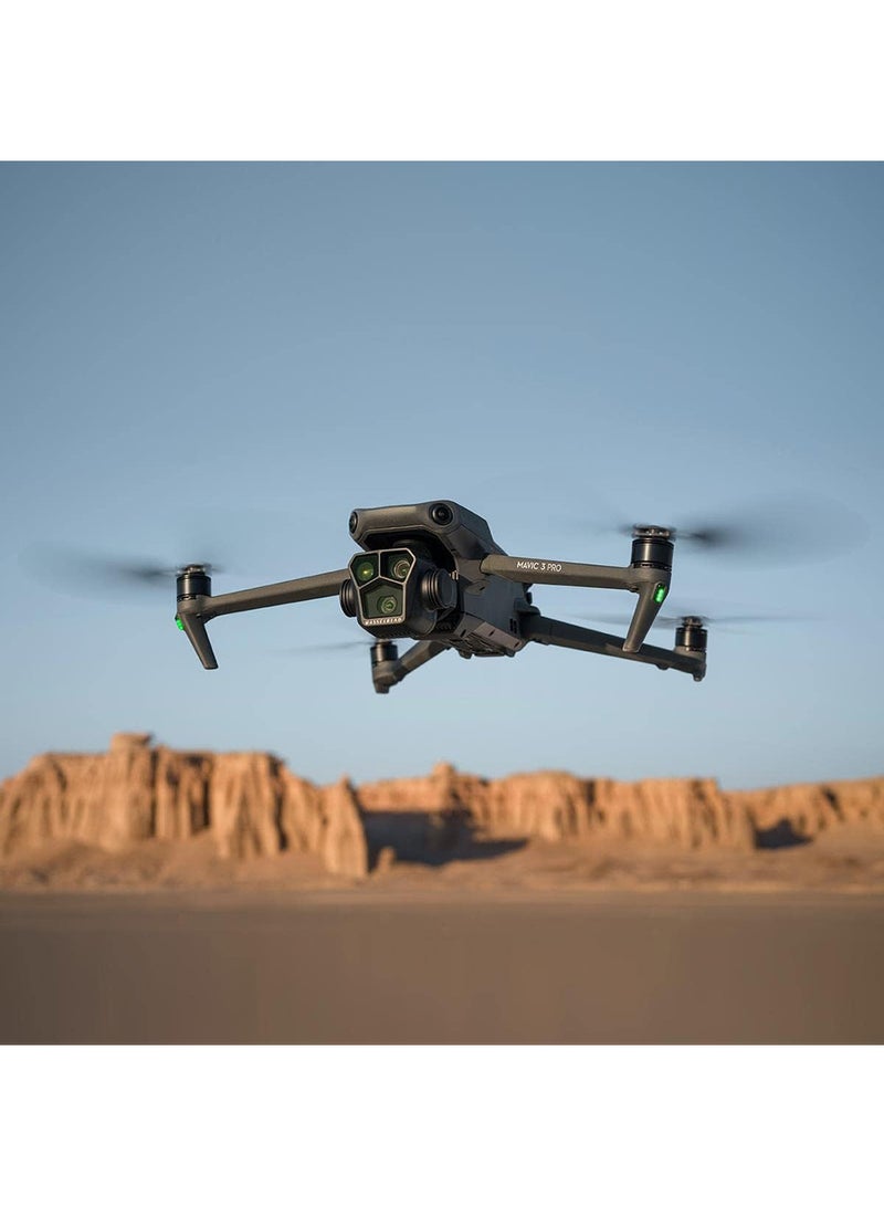 Mavic 3 Pro Fly More Combo With RC, Flagship Triple-Camera Drone With CMOS Hasselblad Camera, 15k video transmission, 3 Batteries, MOIAT Certified - UAE Version With Official Warranty Support