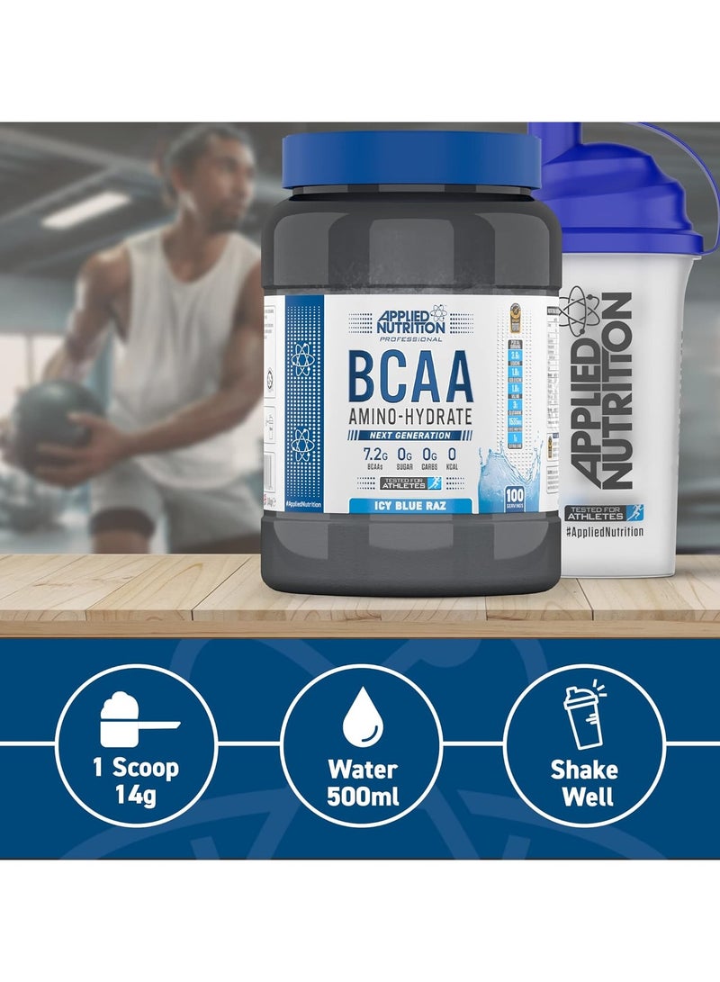 Applied Nutrition BCAA Powder Branched Chain Amino Acids BCAAs Supplement, Amino Hydrate Intra Workout and Recovery Energy Drink,1.4kg - 100 Servings, Fruit Burst