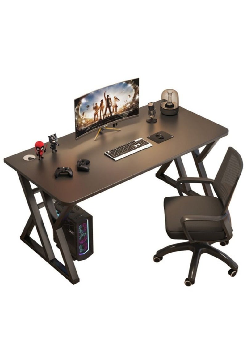 Gaming Desk,55 Inch PC Computer Desk, Home Office Desk Table Gamer Workstation, Simple Game Table, Black