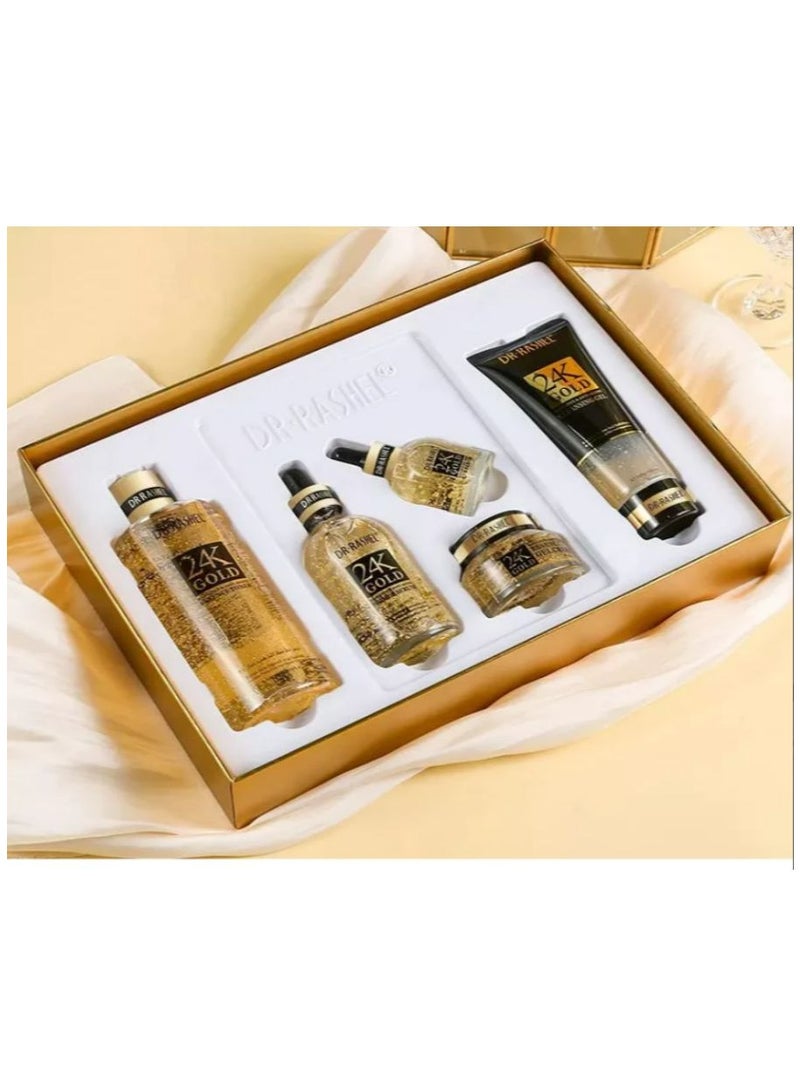 24K Gold Radiance And Anti-Aging Skin Care 5 Piece Set