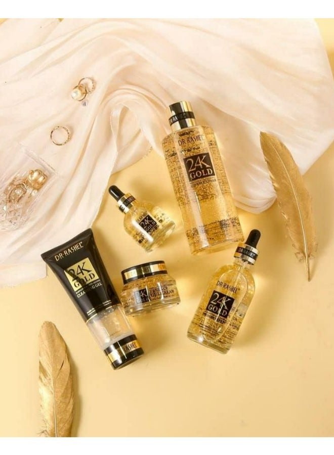 24K Gold Radiance And Anti-Aging Skin Care 5 Piece Set