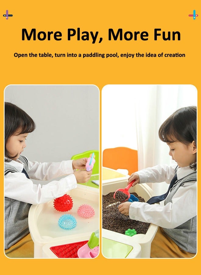 Kids Children DIY Playing Multifunctional Building Blocks Table