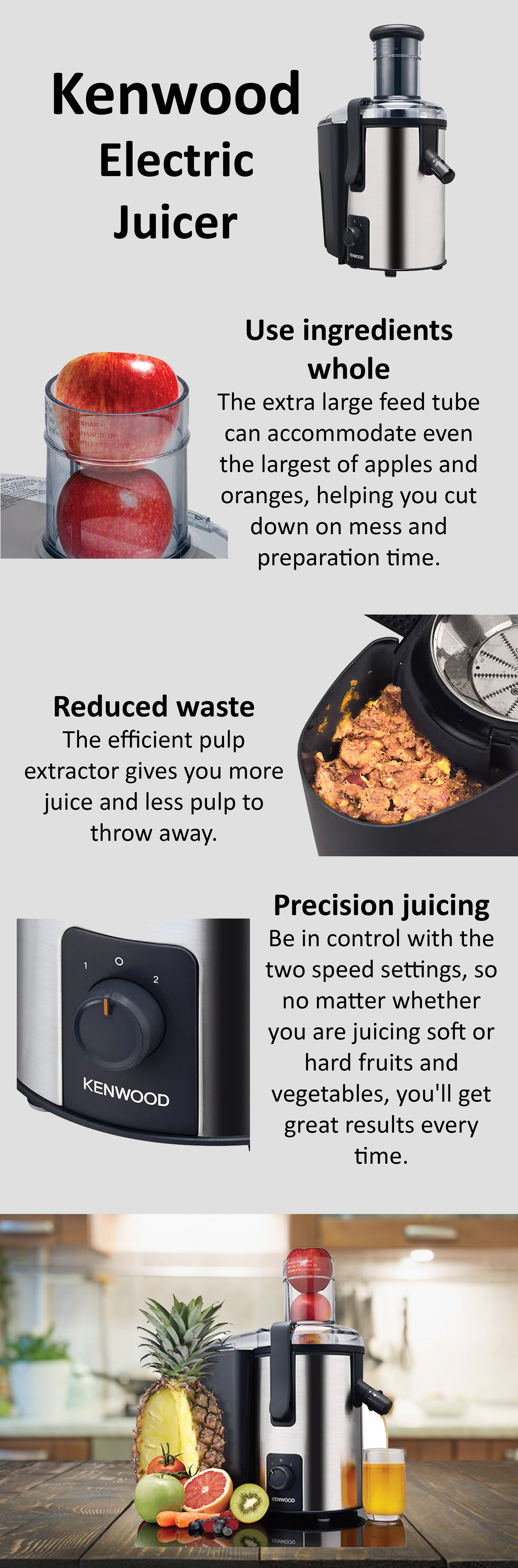 Electric Juicer 700 W JEM50 Silver