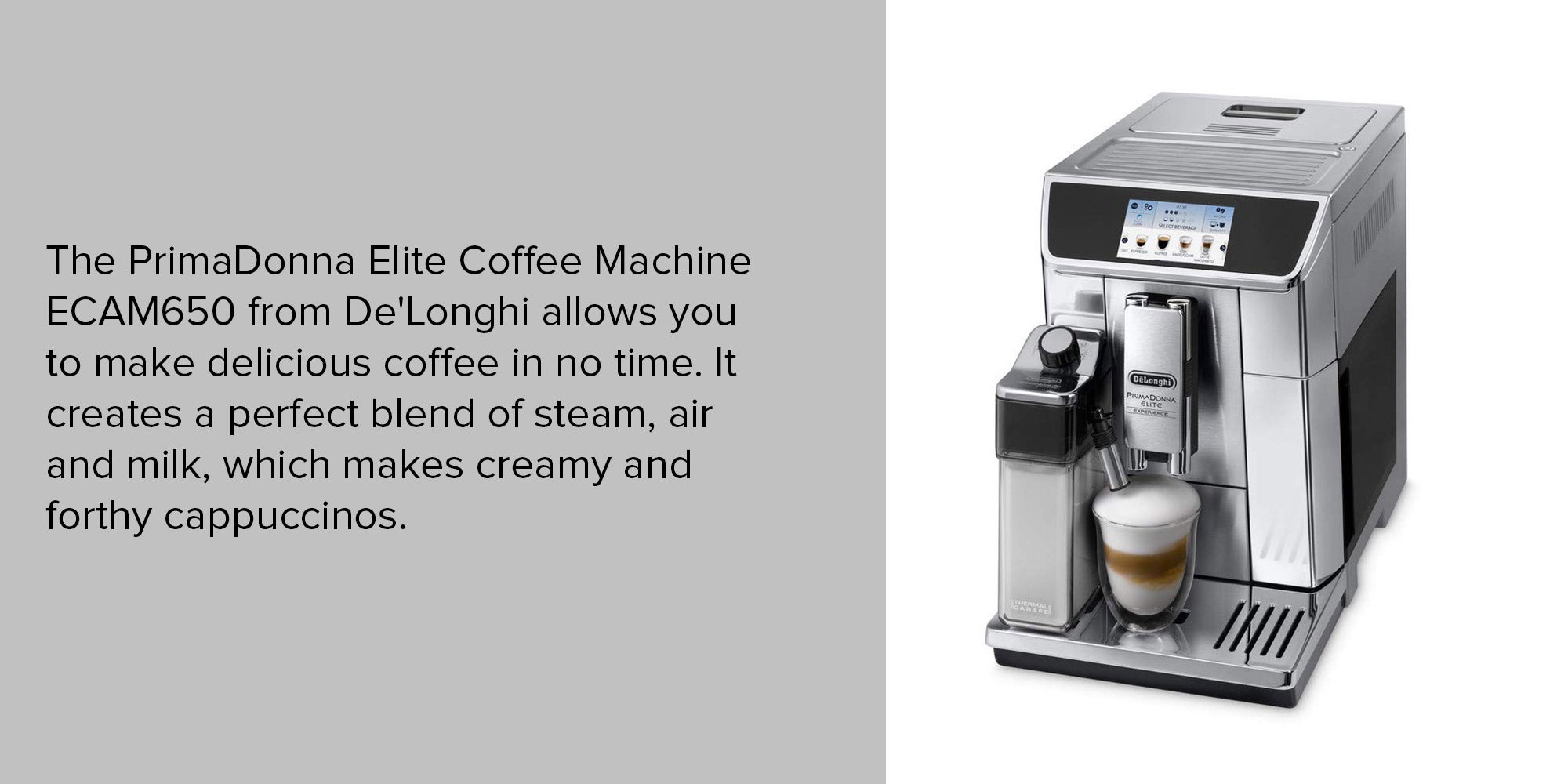 Espresso Machine ECAM650 Black/Silver