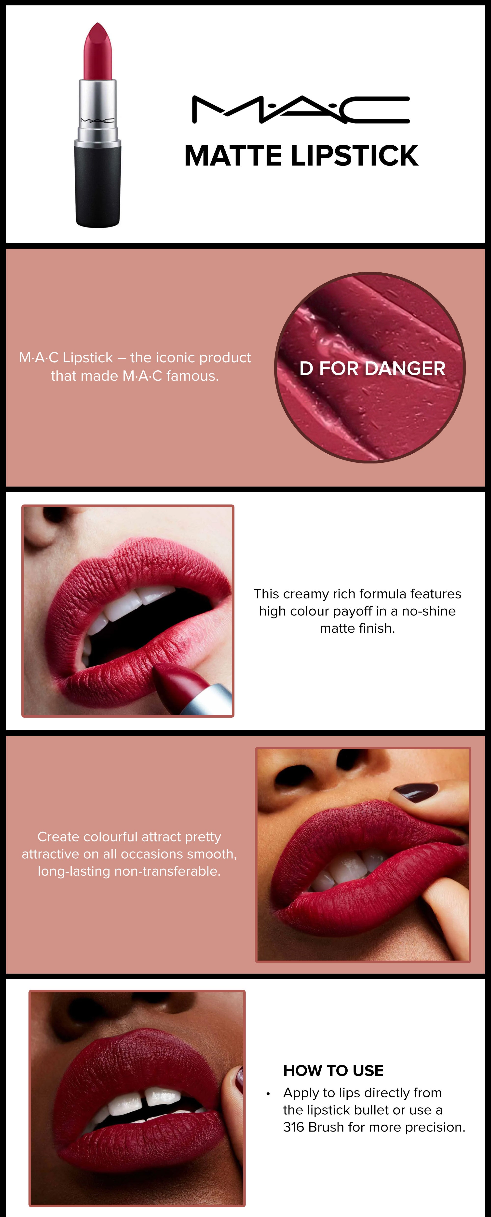 Matte Lipstick D For Danger
