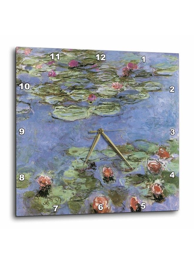 Dpp_164644_2 Water Lilies Vintage Monet Wall Clock 13 By 13Inch