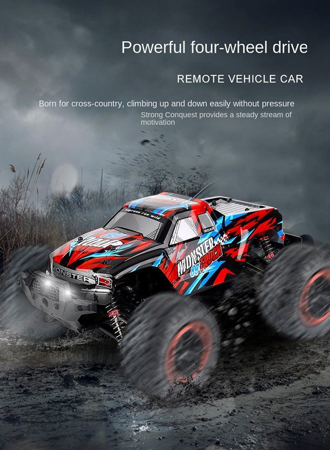 1:12 Scale All Terrain RC Car ,70 KPH High Speed 4WD Electric Vehicle With 2.4 GHz Remote Control, 4x4 Waterproof Off-road Truck With One Rechargeable Batteries