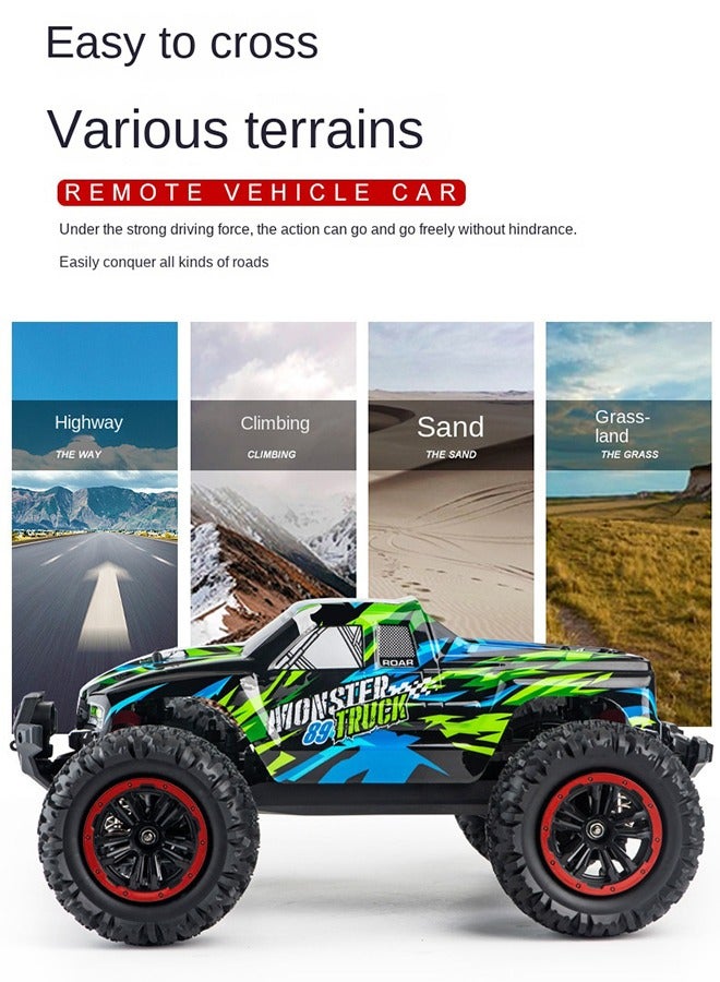 1:12 Scale All Terrain RC Car ,70 KPH High Speed 4WD Electric Vehicle With 2.4 GHz Remote Control, 4x4 Waterproof Off-road Truck With One Rechargeable Batteries