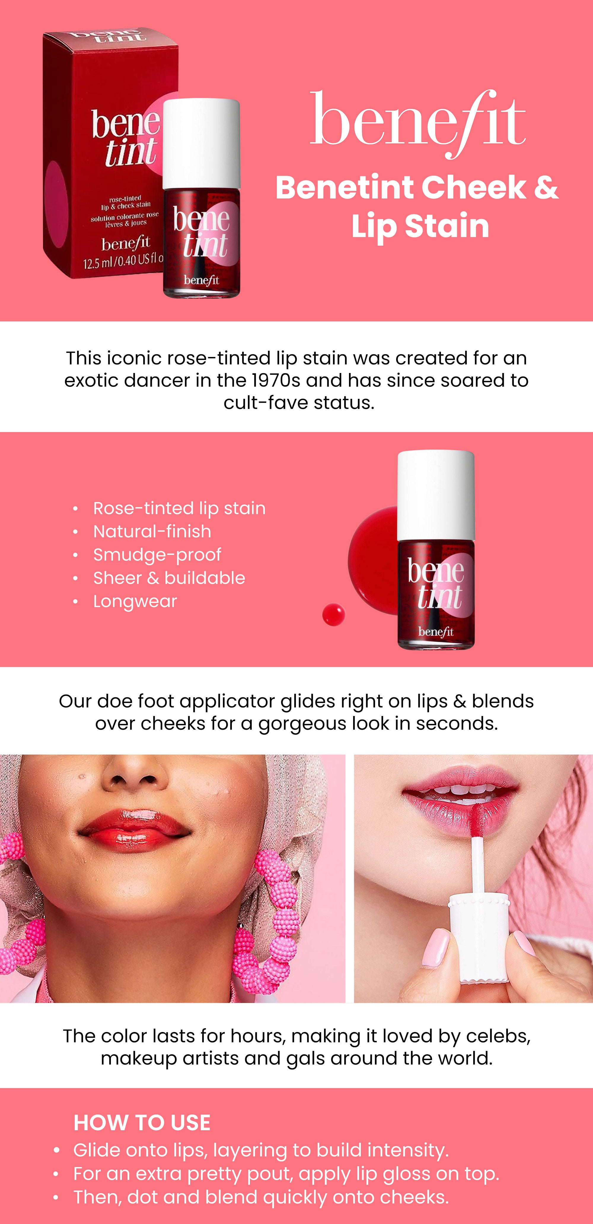 Rose Tinted And Cheek Stain Lipstick Matte Pink