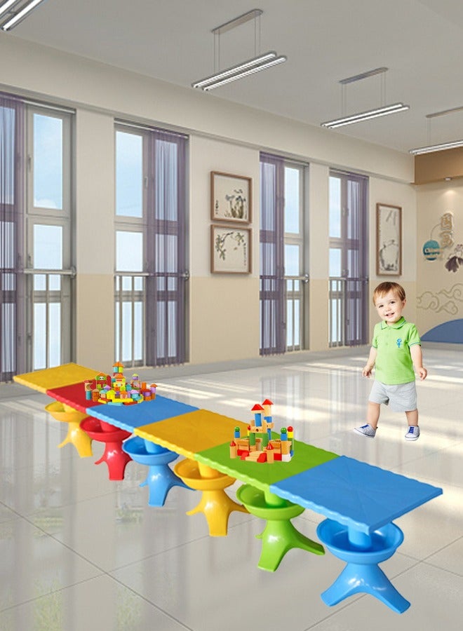 Eco Friendly Plastic Tables Kindergarten Nursery School Furniture