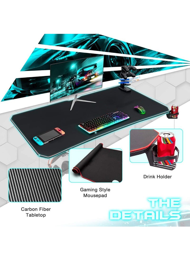 ContraGaming by Mahmayi YK V2-1060 Gaming Desk Gaming Table for Home Office with Cable Management and YK V2 Mouse Pad