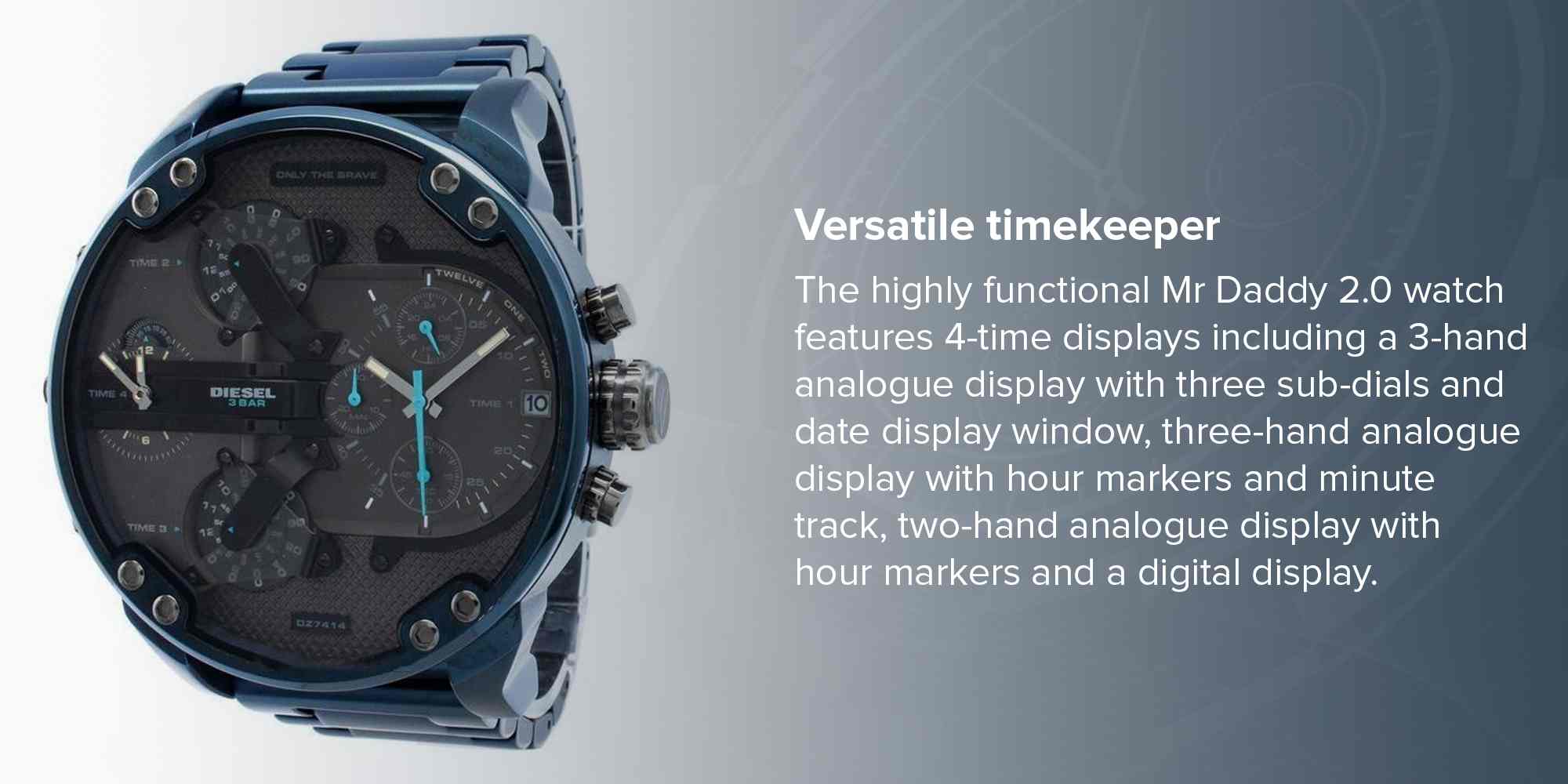 Men's Stainless Steel Chronograph Watch DZ7414