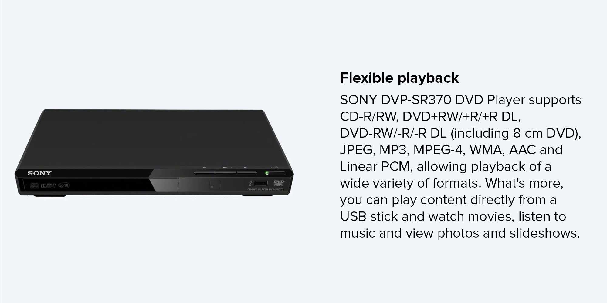 DVP-SR370 DVD Player SR370 Black