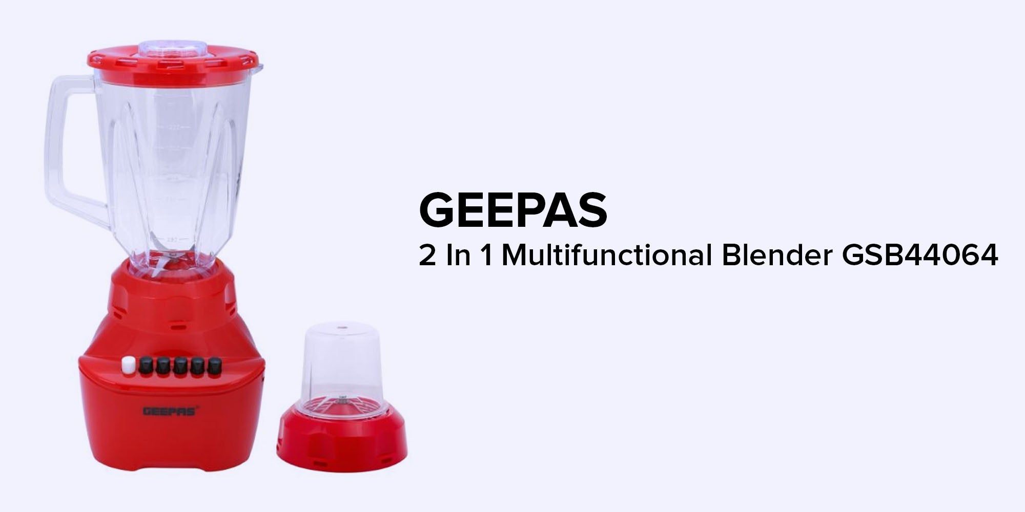 2 In 1 Multifunctional Blender 1.5 L 400.0 W GSB44064 Red