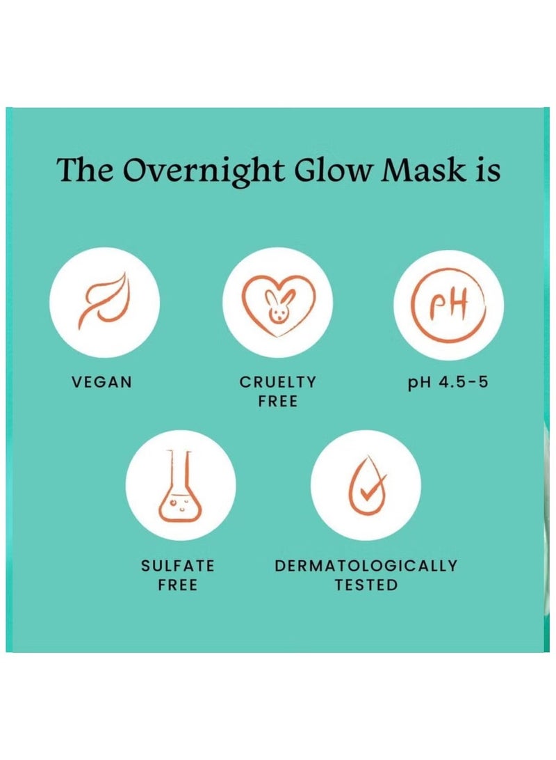 2 % overnight the glow mask with AHA, PHA and Provitamin B5 | 30 seconds the face for a salon like brightness For soft soft skin, soft Men and women 30 ml