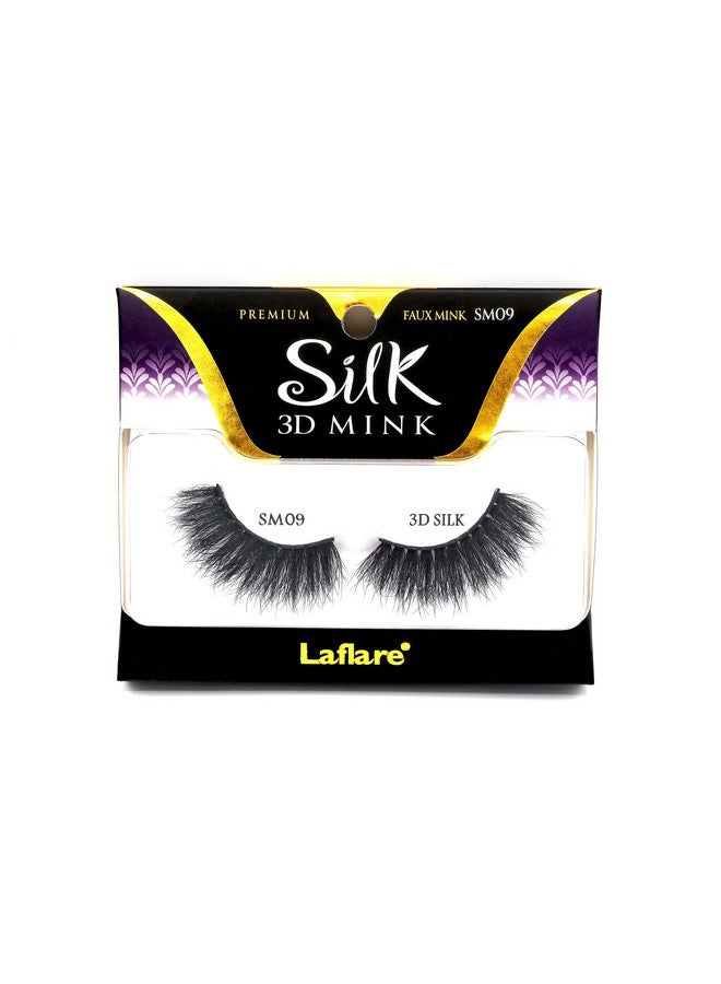 3D Silk Mink Premium Faux Mink Eyelashes Cat Eyes Wispy Fluffy Soft As Mink Multi Layered False Lashes  (Sm09)