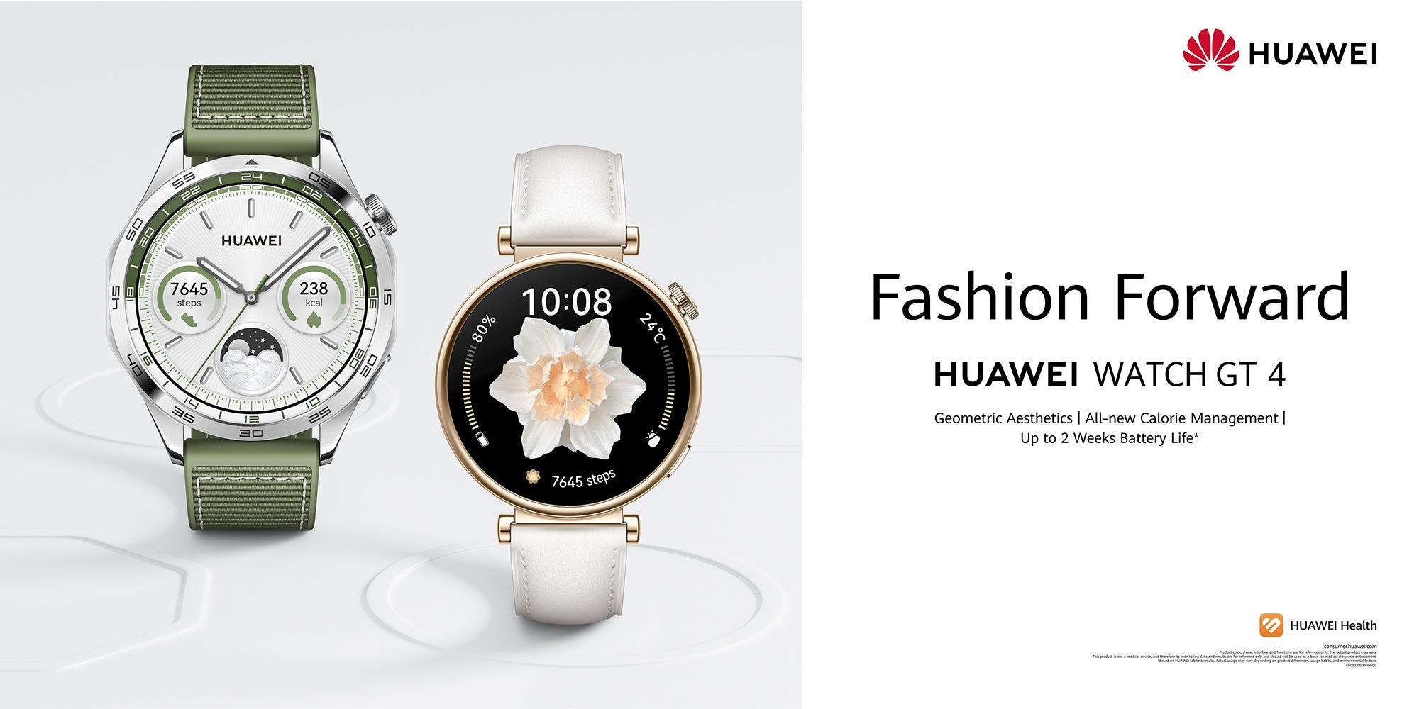 Watch GT4 41mm Smartwatch, + Scale3 + Strap, 7-Day Battery Life, Pulse Wave Analysis, Female Health Management 3.0, 24/7 Health Monitoring, Compatible With Andriod And iOS Black