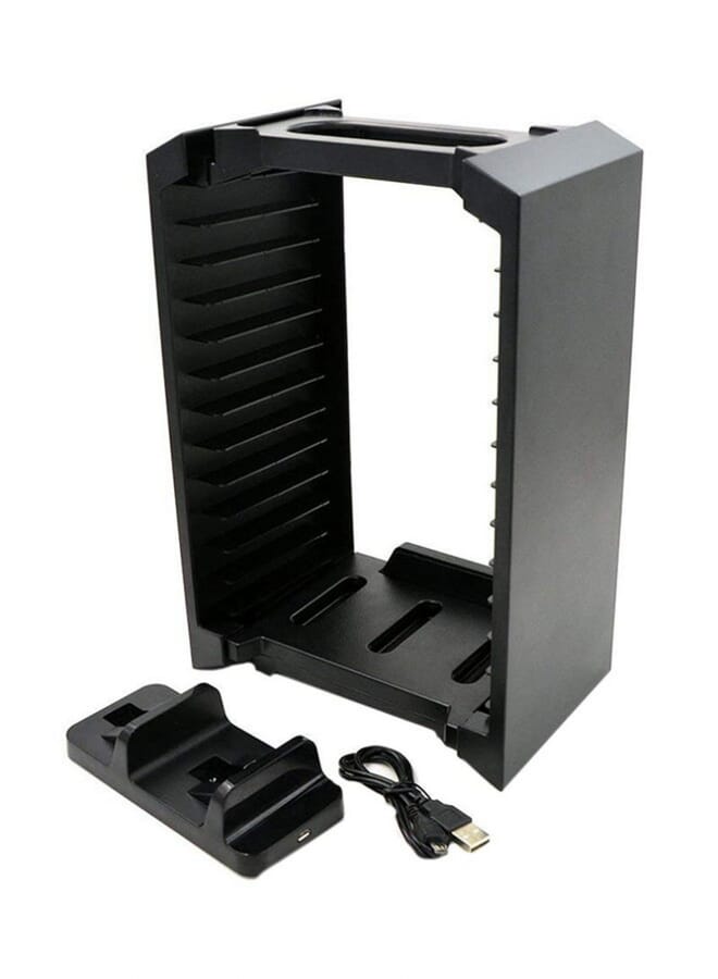 Game Disk Storage Holder With Controller Wired Cha