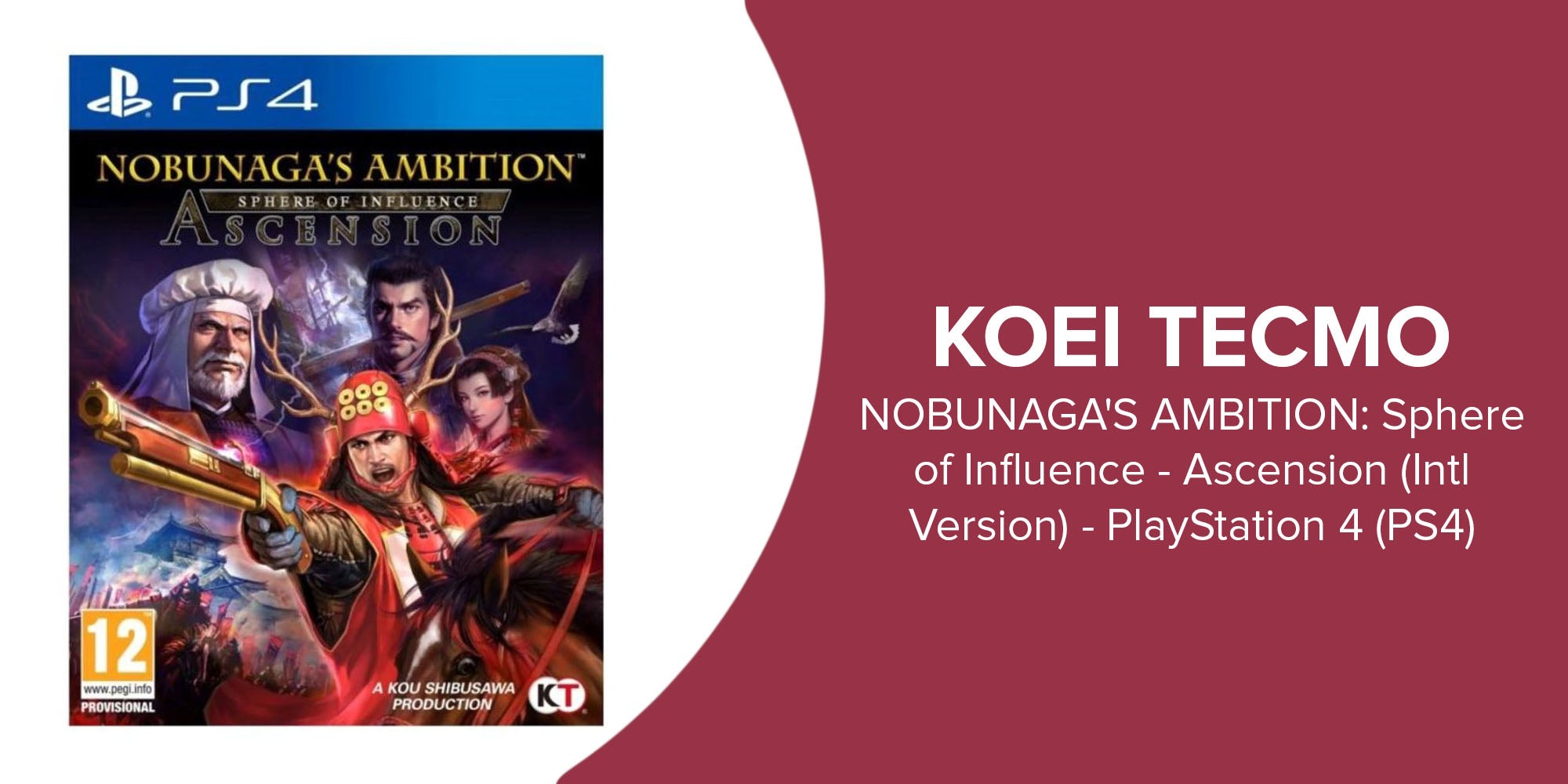 Nobunaga's Ambition Sphere of Influence Ascension (Intl Version) - Adventure - PlayStation 4 (PS4)