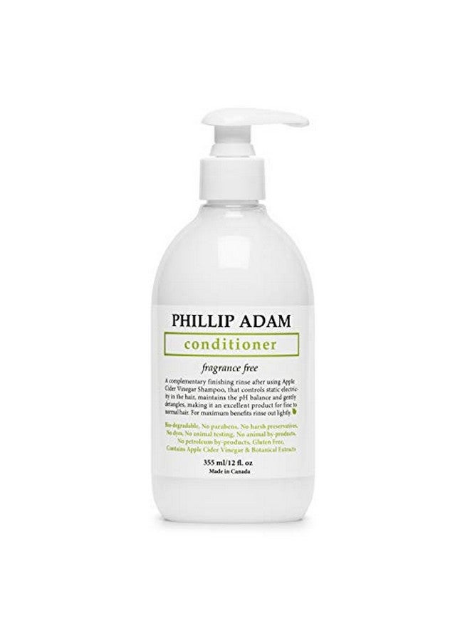 Fragrance Free Conditioner Apple Cider Vinegar Formula No Parabens For All Hair Types 12 Ounce
