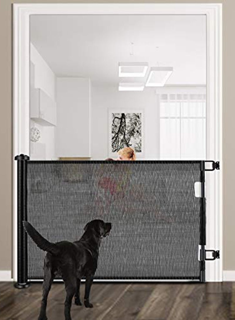 Retractable Protective Baby Mesh Safety Fence Gate For Stairs Doorways