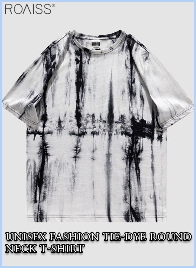 Tie Dye Tee Mens Fashion Casual Basic Short Sleeve Henley T-Shirts