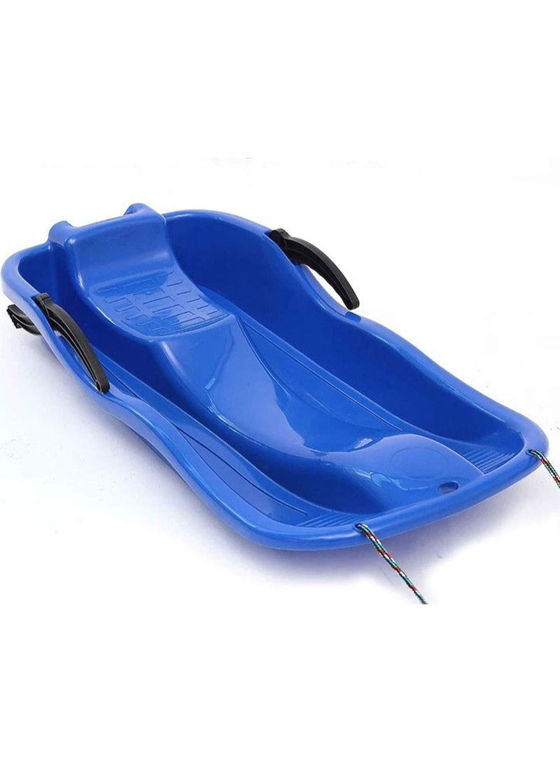 Outdoor Sports Plastic Skiing Boards Sled Luge Snow Grass Sand Board Ski And Snowboard With Rope,Blue