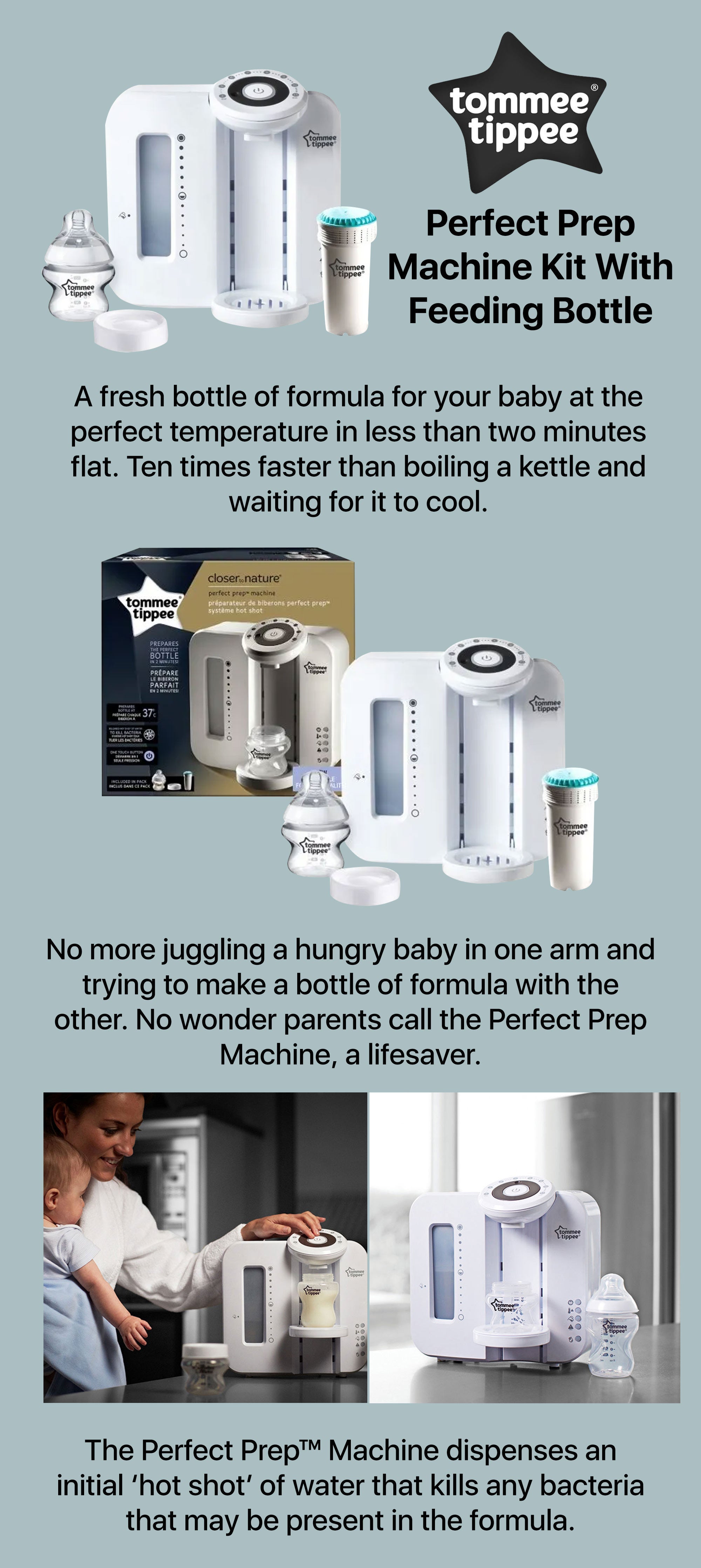 Closure To Nature Quick And Easy Perfect Prep Machine For Baby Feeding