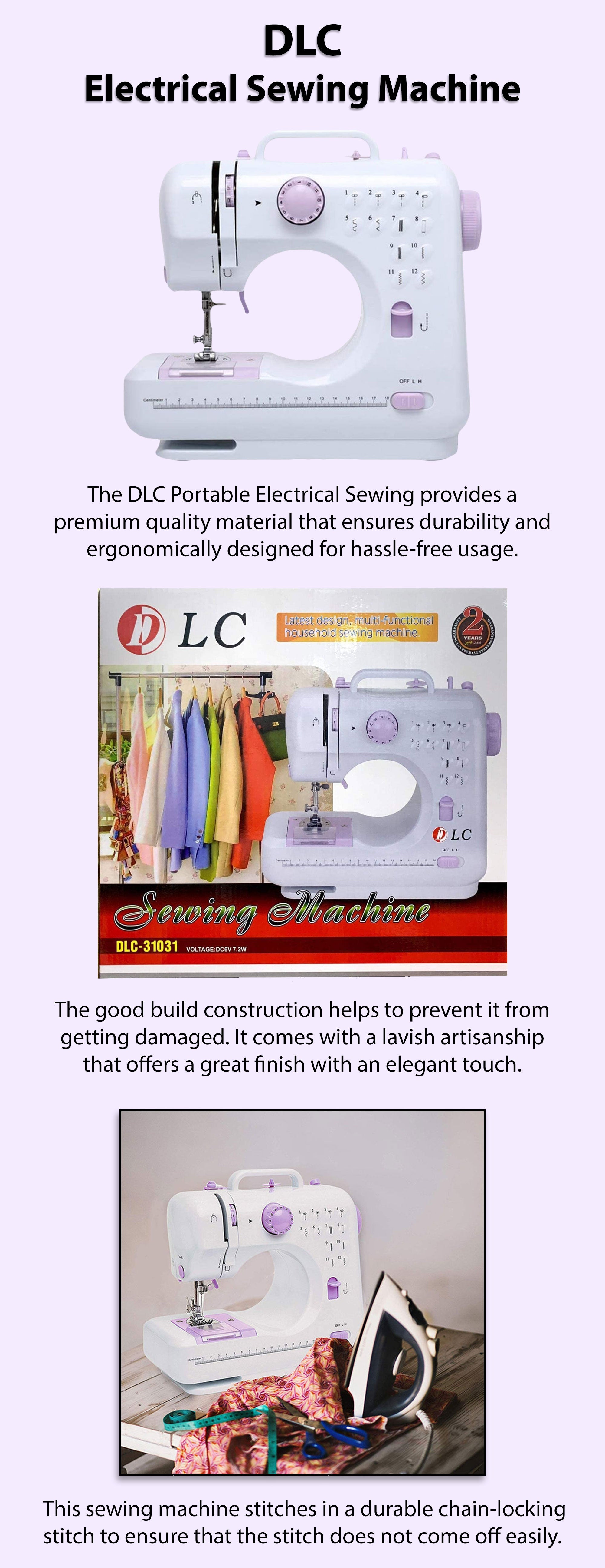 Electrical Sewing Machine DLC-31031 White/Purple