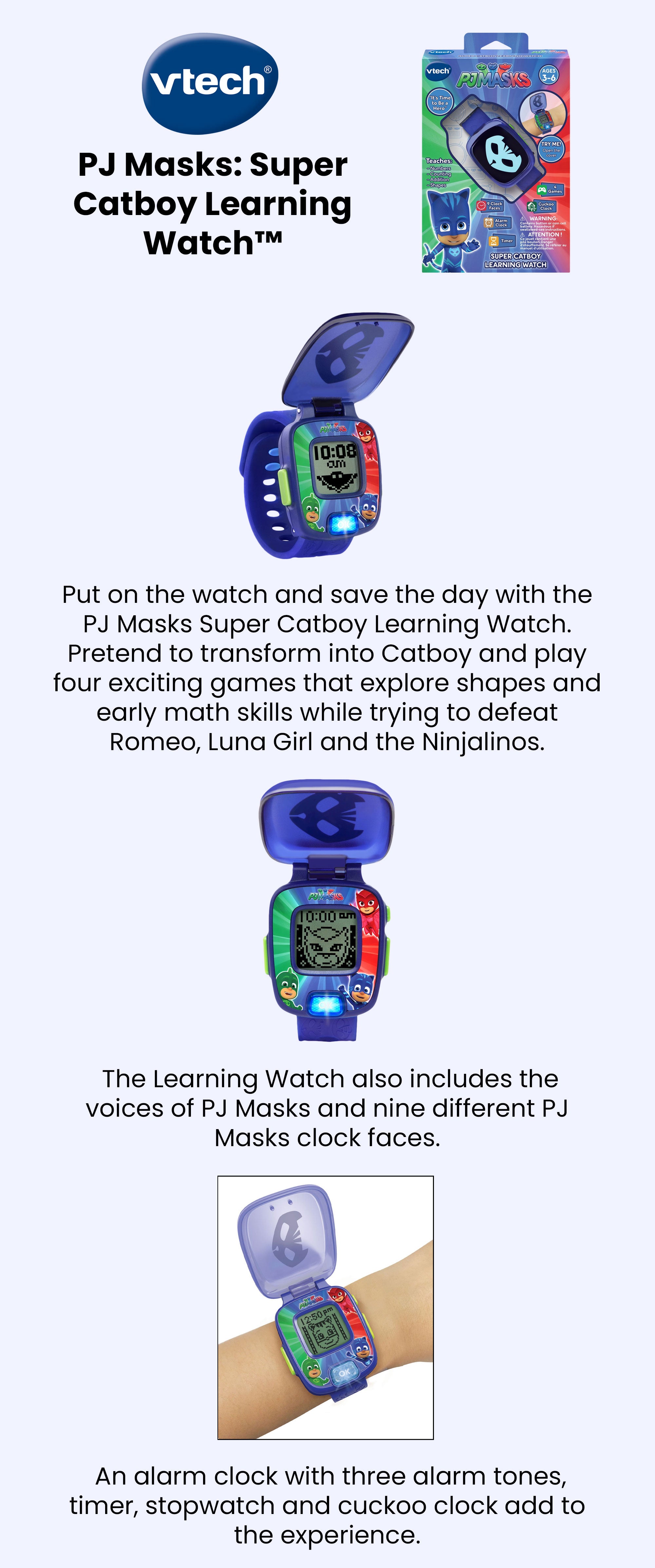 Pj Masks: Super Catboy Learning Watch 80-175800 2.31x23.7x5.69cm