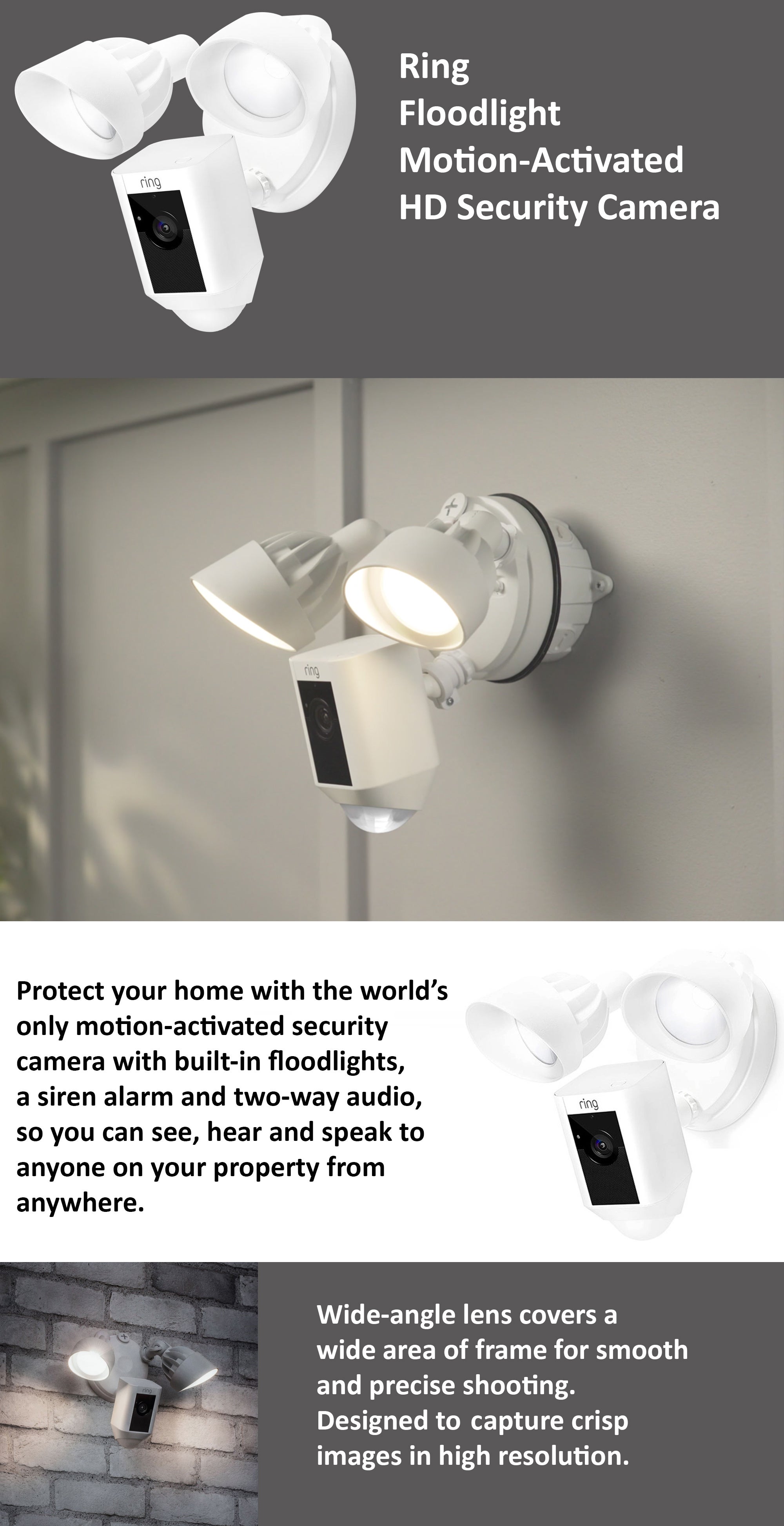 Smart Wireless Motion Detector Surveillance Camera with Built-in Siren