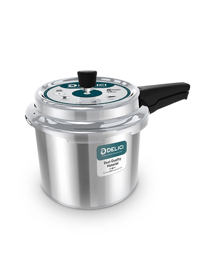 Dripless 10-Litre Pressure Cooker (ADPC10E) - Premium Virgin Aluminium, Smart Spillage Control, High Thermal Heating, Quality Regulator, Leak-Free Lid, Heat-Proof Handle, Anti-Bulging Bottom