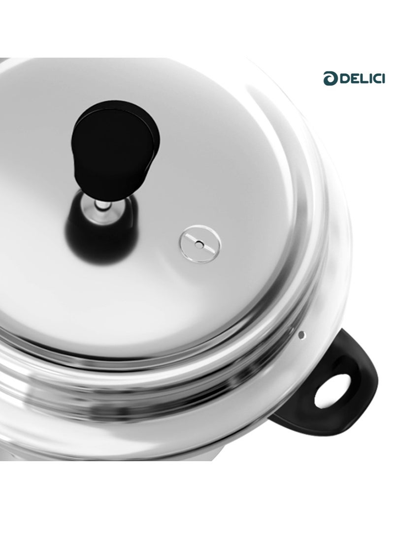 Dripless 10-Litre Pressure Cooker (ADPC10E) - Premium Virgin Aluminium, Smart Spillage Control, High Thermal Heating, Quality Regulator, Leak-Free Lid, Heat-Proof Handle, Anti-Bulging Bottom