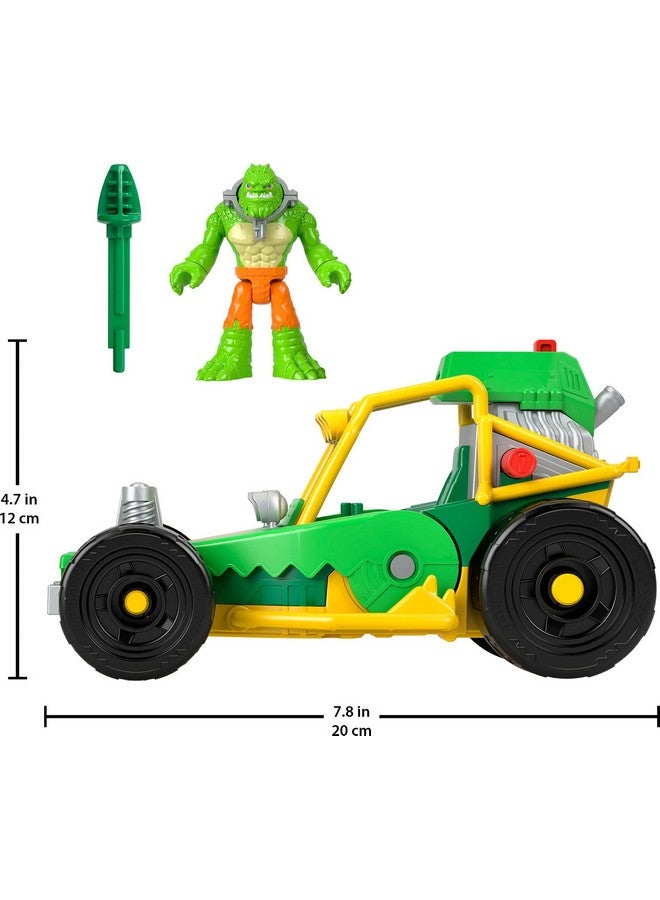 Imaginext Dc Super Friends Killer Croc Figure & Buggy Toy Car With Projectile Launcher For Preschool Pretend Play Ages 3+ Years