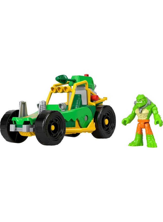 Imaginext Dc Super Friends Killer Croc Figure & Buggy Toy Car With Projectile Launcher For Preschool Pretend Play Ages 3+ Years