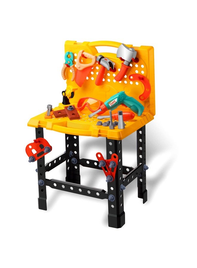 Toddler Tool Bench With Electric Drill Toddler Workbench Tools Set For Kids Toy Pretend Play Learning Toy Tool Set Toddler Boy Toys For 2 Year Old Boys Gift