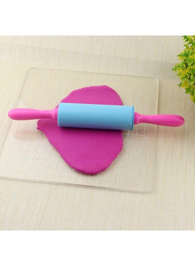 Children Rolling Pin Plastic Clay Diy Dough Tools Kit Extruder Tools 3Pcs (Random Color)