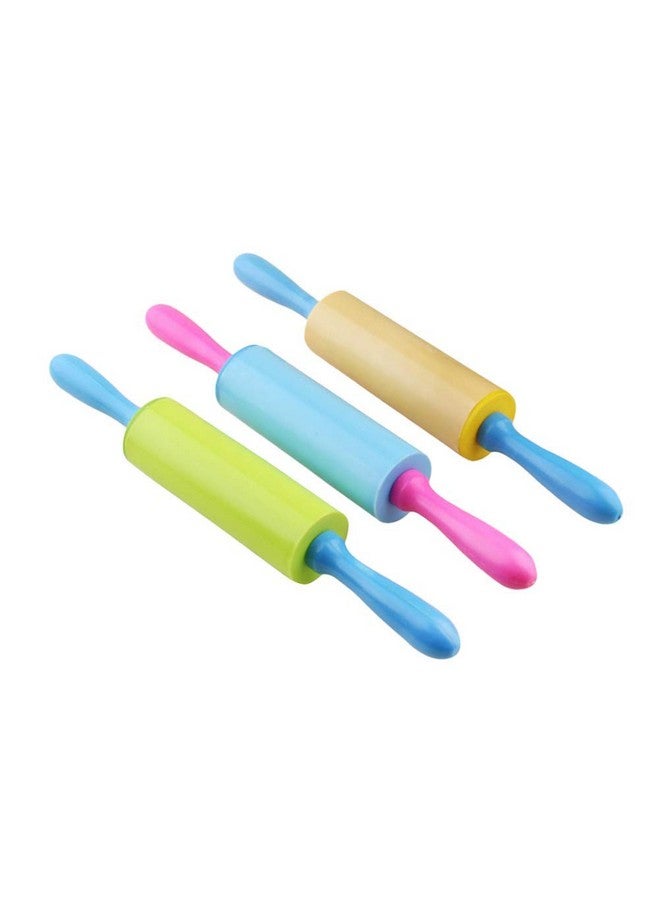 Children Rolling Pin Plastic Clay Diy Dough Tools Kit Extruder Tools 3Pcs (Random Color)