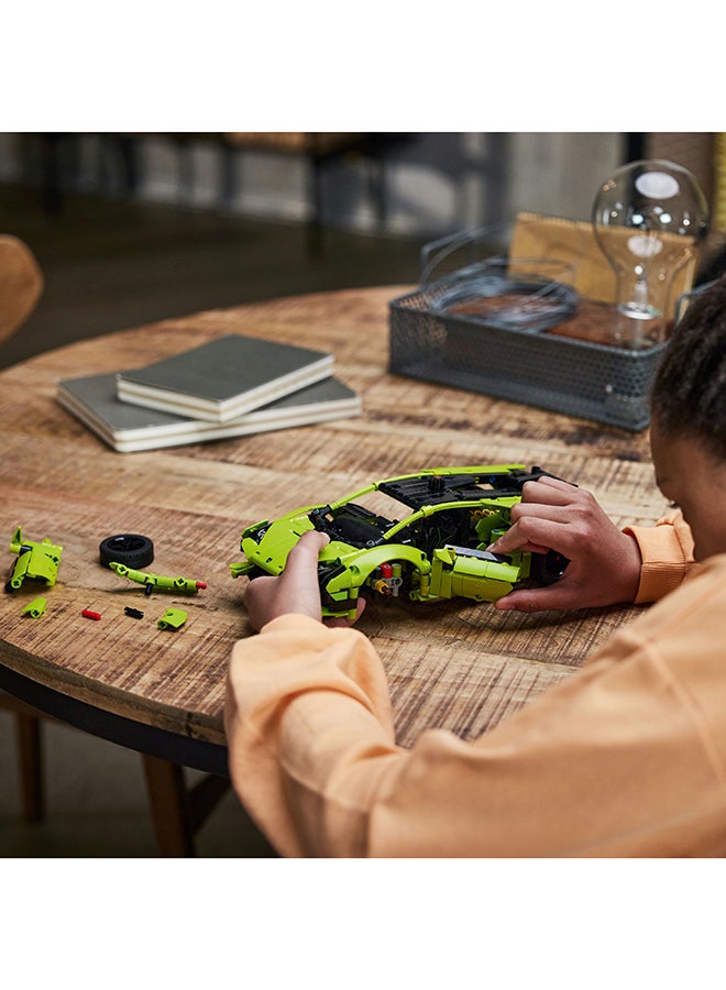 Technic Lamborghini Huracán Tecnica 42161 Building Toy Set for Kids Aged 9+ Who Love Super Sports Car Toys; A Buildable Model Car to Assemble and Explore (806 Pieces)