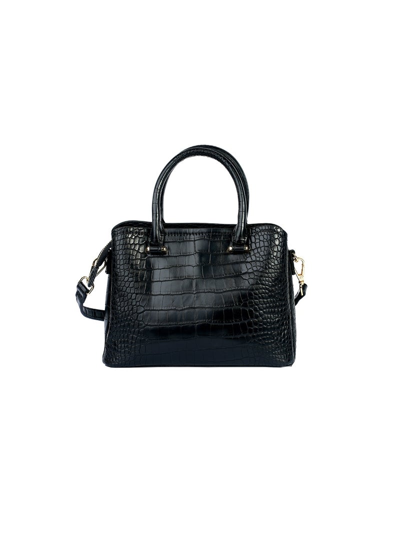Daphne Reptile Textured Vegan Leather Ladies Shoulder Crossbody Handbag