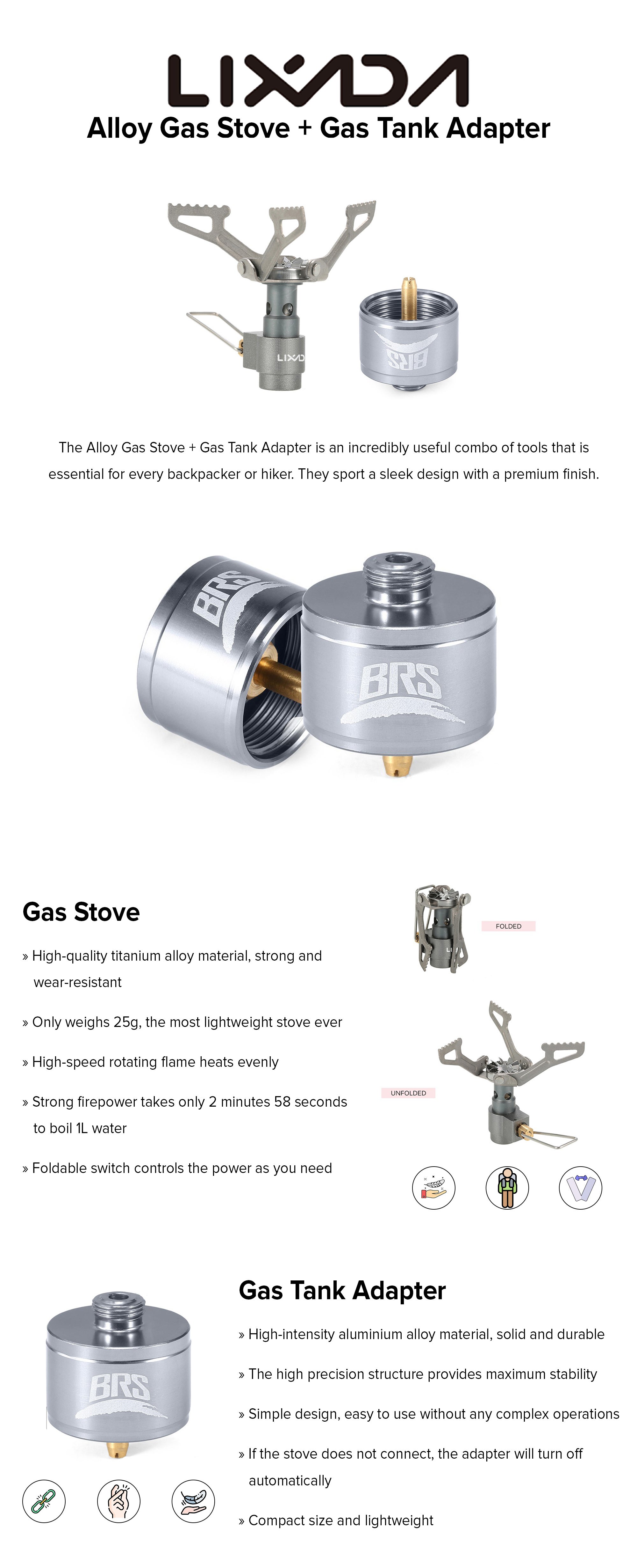 Alloy Gas Stove Tank Adapter 15.00 x 2.00 x 15.00cm