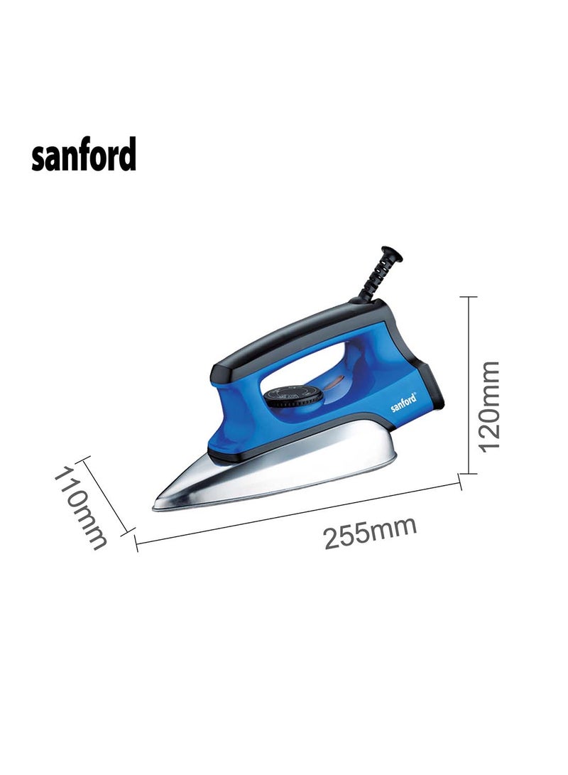 Dry Iron with Teflon Coated Non stick Soleplate,Adjustable Temperature Dial, Overheating Protection, 2 yrs Warranty 1.67 kg 1300 W SF30DI Blue