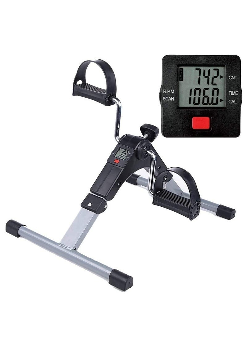 Mini Folding Exercise Bike, Static Pedals, Home Exercise Device, Exercise Pedal Gym Fitness for Leg Training - New Version