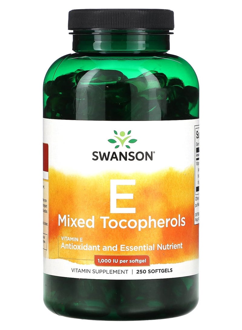 Vitamin E Mixed Tocopherols, 1,000 IU, 250 Softgels