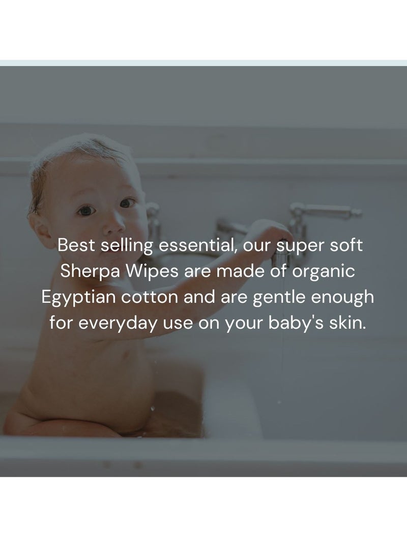 Under the Nile Organic Cotton Sherpa Wash Cloths Set of 12 wash cloth