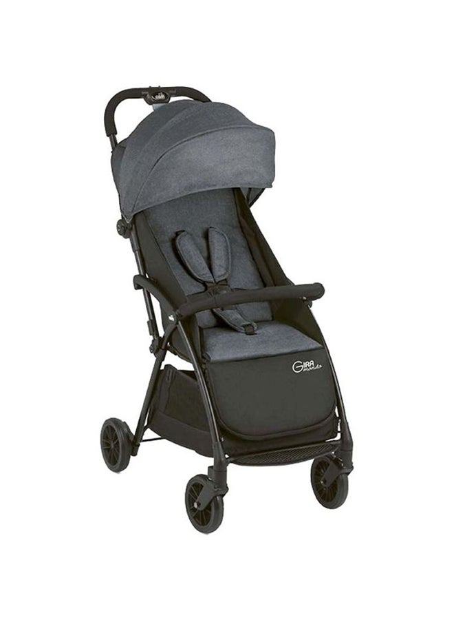 Giramondo Lightweight Stroller 0 To 4 Years (up to 22 kg) Ash Grey, Lightweight, Adjustable Seat, Four Wheels, Aluminium Frame, 5-Point Safety Harness, Easy To Carry, Super Compact Folding