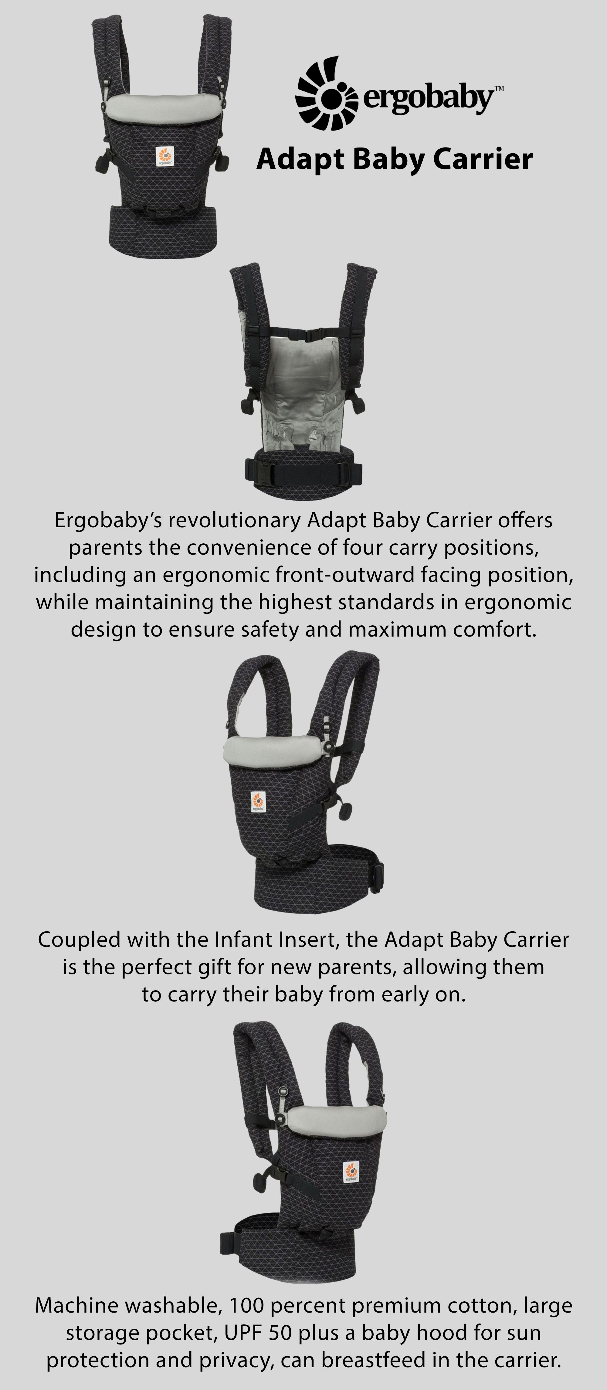 Adapt Baby Carrier Geo Black