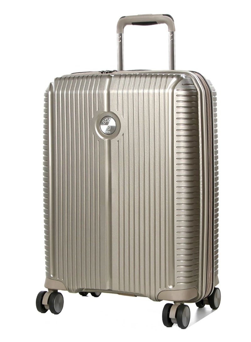 Sondo Polypropylene Hard Expandable Carry-on Luggage Suitcase Trolley Cabin Size Small 55cm Champagne