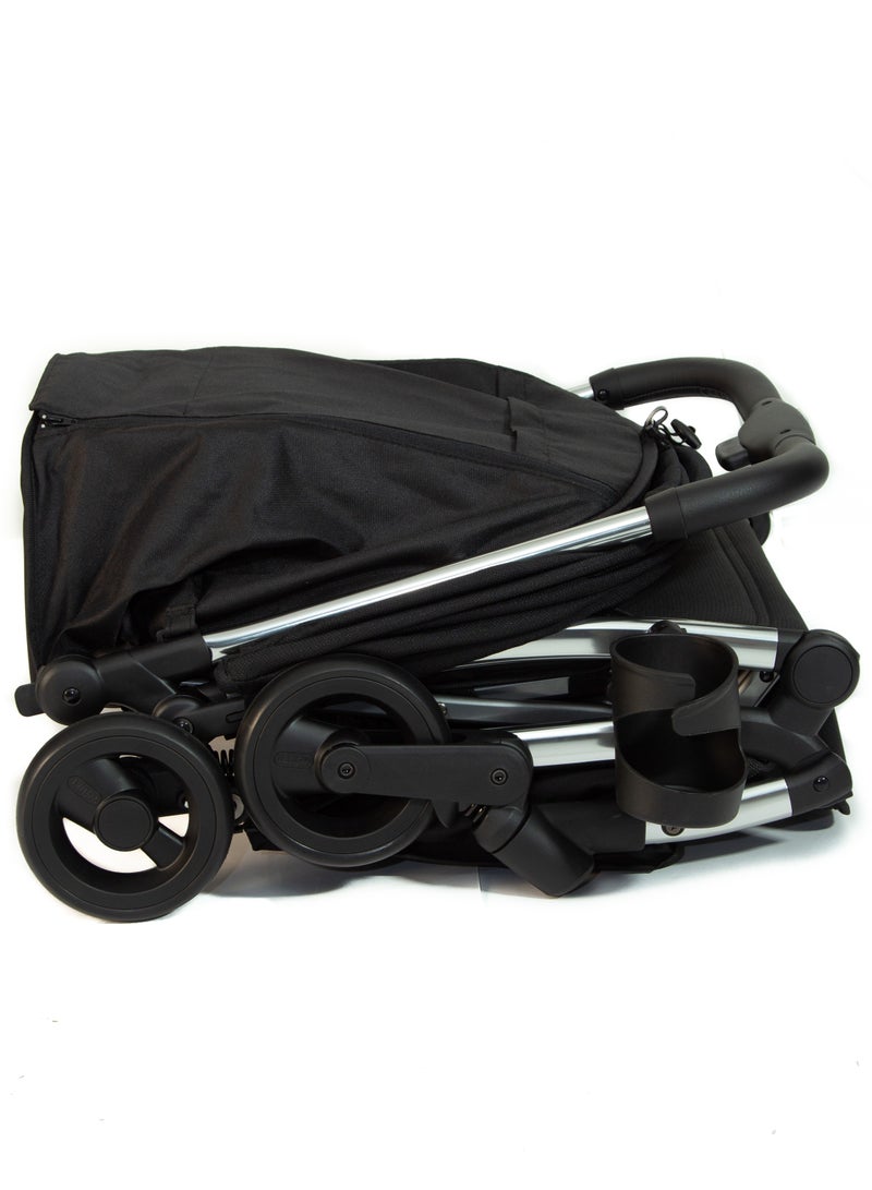 Youbi Toddler German Travel Light Stroller-Black with New Born Attachment